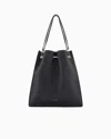 Giorgio Armani Medium Shopper Bag In Pebbled Leather