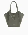 Giorgio Armani Medium Suede Handbag In Green
