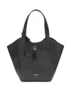Giorgio Armani Medium Suede Shoulder Bag In Black