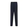 Giorgio Armani Melange Blue Wool Blend Pant