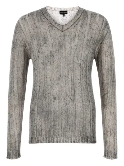 GIORGIO ARMANI MÉLANGE V-NECK SWEATER