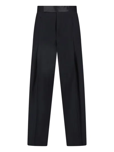 Giorgio Armani Tailored Suit High Waist Pleated Trousers In Black