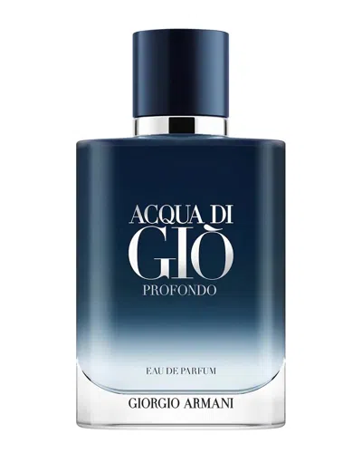 Giorgio Armani Men's 3.4oz Profondo Edp In Transparent