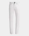 Giorgio Armani Men's 5-pocket Stretch Cotton Pants In White