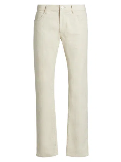 Giorgio Armani Men's 5-pocket Corduroy Pants In White