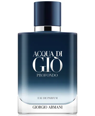 Giorgio Armani Men's Acqua Di Gio Profondo Eau De Parfum Spray, 3.3 Oz. In Blue