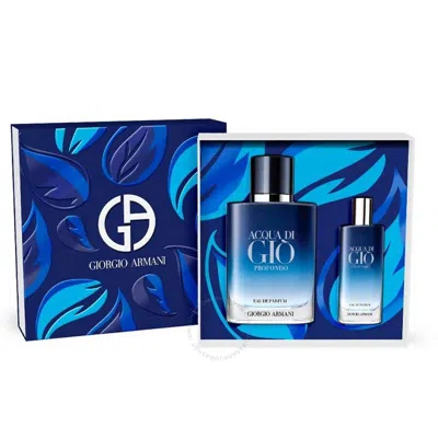 Giorgio Armani Men's Acqua Di Gio Profondo Gift Set Fragrances 3614274185126 In White