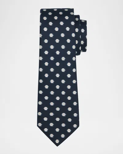 Giorgio Armani Men & Apos;s Abstract Polka Dot Silk Tie In Blue