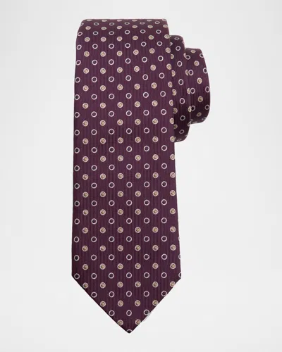 Giorgio Armani Men & Apos;s Filled Polka Dot Silk Tie In Purple