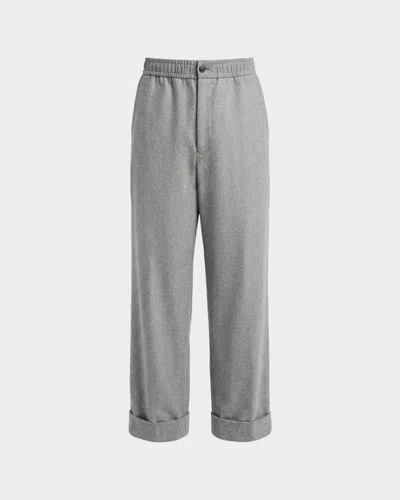 Giorgio Armani Men & Apos;s Stretch Wool-cashmere Straight-leg Trousers In Gray