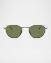 Giorgio Armani Men's Ar6160t Titanium Square Sunglasses In Grey