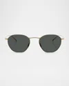 Giorgio Armani Men's Ar6160t Titanium Square Sunglasses In Gold