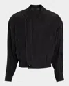 Giorgio Armani Men's Asymmetrical Lyocell Bomber Jacket