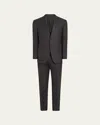Giorgio Armani Men's Basic Wool Two-piece Suit In Solid Black