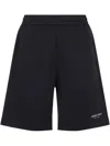 Giorgio Armani Navy Blue Polyamide Bermuda Shorts With Concealed Drawstring In Multicolor
