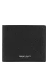 Giorgio Armani Grained-textured Leather Wallet In Black