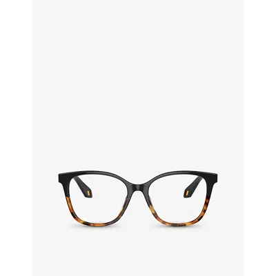Giorgio Armani Mens Black Ar7246u Square-frame Acetate Eyeglasses