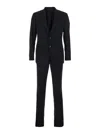 Giorgio Armani Men Black Single-breasted Suit With Classic Lapels In Wool Man In Black