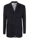 Giorgio Armani Tailored Suit Jacket With Notched Lapel And Back Vent In Black