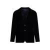 Giorgio Armani George Line Jacket In Velvet In Blue