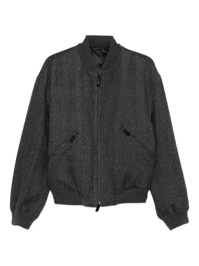 Giorgio Armani Mens Excalibur Herringbone Relaxed-fit Cashmere Jacket In Gray