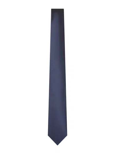 Giorgio Armani Men Blue Silk Tie In Multi