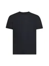 Giorgio Armani Classic Crew Neck T-shirt In Virgin Wool In Black