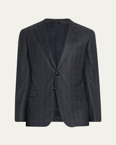 Giorgio Armani Men's Blurred Plaid G Line Two-piece Suit