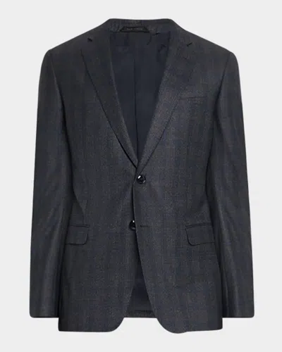 GIORGIO ARMANI MEN'S BLURRED PLAID G LINE TWO-PIECE SUIT
