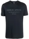 Giorgio Armani Men Borgonuovo 11 Cotton Jersey T-shirt In Blue