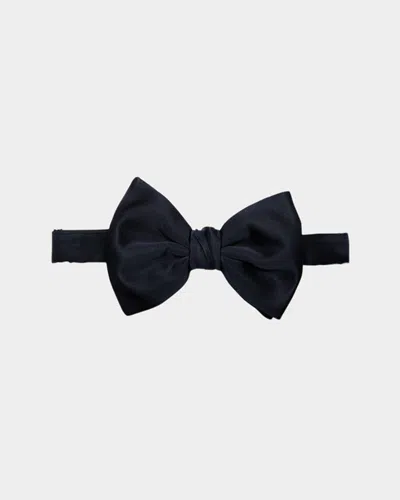 Giorgio Armani Men's Butterfly Bow Tie In Solid Blue Navy