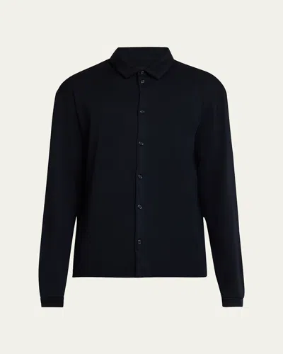 Giorgio Armani Men's Cashmere Button-front Cardigan In Blue