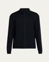 Giorgio Armani Black Wool Shirt In Solid Blue Navy