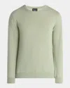 Giorgio Armani Men's Cashmere Crewneck Sweater In Green
