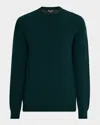 Giorgio Armani Men's Cashmere Crewneck Sweater In Green