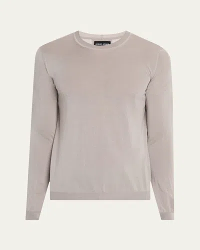 Giorgio Armani Men's Cashmere Knit Crewneck Sweater In Multi