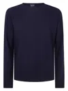 Giorgio Armani Chevron-knit Wool-blend Jumper In Blue