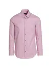 Giorgio Armani Men's Check Cotton Button-front Shirt In Red