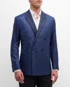 GIORGIO ARMANI MEN'S CHEVRON DOUBLE-BREASTED DINNER JACKET