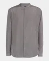 Giorgio Armani Men's Chevron Fantasy-print Sport Shirt In Black