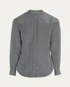 Giorgio Armani Men's Chevron Fantasy-print Sport Shirt In Black