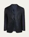 Giorgio Armani Men's Chevron Peak-lapel Dinner Jacket In Blue Navy