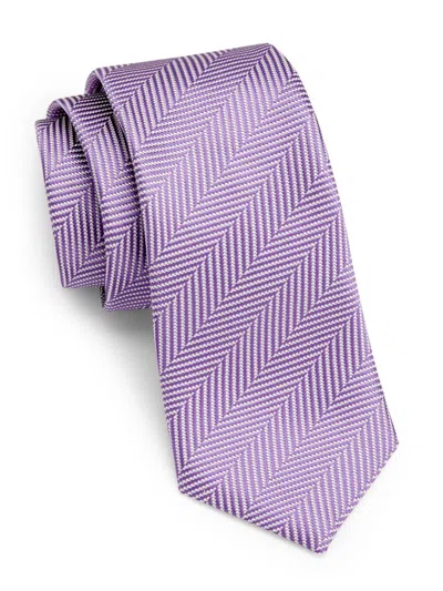 Giorgio Armani Men's Chevron Silk Tie In Purple