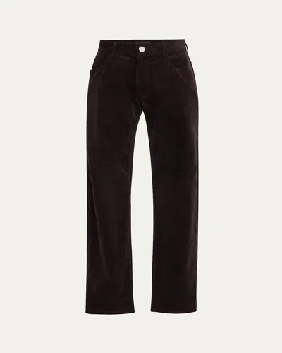 Giorgio Armani Men's Corduroy 5-pocket Pants In Chocolate