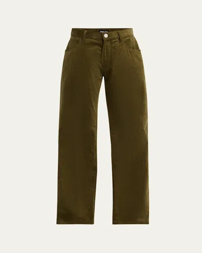 Giorgio Armani Men's Corduroy 5-pocket Pants In Green