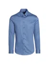 Giorgio Armani Men's Tonal Chevron Sport Shirt In Light Blue