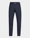 Giorgio Armani Men's Cotton-silk 5-pocket Pants In Blue