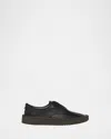 Giorgio Armani Men's Deerskin Slip-on Sneakers In Black