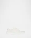 Giorgio Armani Men's Deerskin Slip-on Sneakers In Neutral