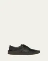 Giorgio Armani Men's Deerskin Slip-on Sneakers In Black